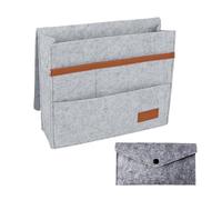 1 tasca in feltro per comodino, 1 tasca per cellulare, borsa per comodino, supporto per telecomandi TV, borsa per riporre libri, borsa da comodino, borsa per riporre divani, organize
