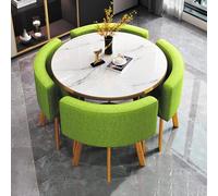 1 Tavolo E 4 Sedie Tavolo Salvaspazio Moderno set di Tabella da Pranzo for 4 Persone, for Soggiorno e Cucina con Tabella da Conferenza da Ufficio(Cloth green)