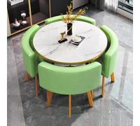 1 Tavolo E 4 Sedie Tavolo Salvaspazio Moderno set di Tabella da Pranzo for 4 Persone, for Soggiorno e Cucina con Tabella da Conferenza da Ufficio(Light green)
