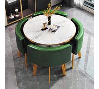 1 Tavolo E 4 Sedie Tavolo Salvaspazio Moderno set di Tabella da Pranzo for 4 Persone, for Soggiorno e Cucina con Tabella da Conferenza da Ufficio(Dark green)