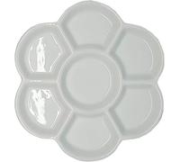 1 tavolozza per acquerelli, tavolozza per acquerelli, lavabile, tavolozza in ceramica per pittura ad acquerello, tavolozza per artisti e tavolozze (bianco)
