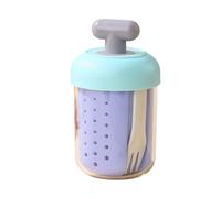 1 tazza da frutta con coperchio, 1 pezzo di plastica in silicone per frutta adatta per la conservazione. Questi contenitori consentono un trasporto senza problemi (grigio)