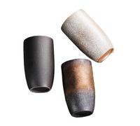 1 tazza da tè in ceramica retrò con coperchio e infusore, set da tè per kung fu, in ceramica grossa, tazza da caffè da ufficio, regalo per gli amanti del tè (bianco)