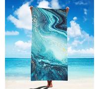 1 Telo da spiaggia oversize, dimensioni extra large 150cmx75cm, super assorbente, in fibra fine, coperta da spiaggia antivento, con protezione UV, per spiaggia, feste, asciugatura in viaggio, campeggi