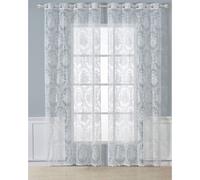 1 tenda di pizzo motivo fiori pizzo ricamo garza, camera da letto (140x290cm)