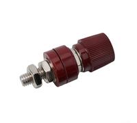 1 terminale di alimentazione maschio a vite da 8 mm, connettore con filettatura M8 in ottone isolato, per batteria e connessioni a terra (rosso)