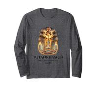 #1 The Egyptian Pharaoh King Tut Mask Tee Shirt, Tutankhamun Maglia a Manica