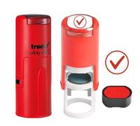 1 timbro Trodat 4612 auto-inchiostrante, motivo spunta, per check-in e correzioni insegnanti, 12x12 mm, timbro-pad, timbro-pad personalizzato
