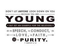 1 Timothy 4:12 Non lasciare che guardi giù Wall Sticker Vinyl Bible