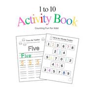 1 to 10 Activity Book: Counting Fun for Kids!