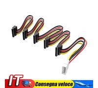 1 to 5 SATA Power Cable Adapter Splitter Cable Hard Drive Power Supply Cord IT