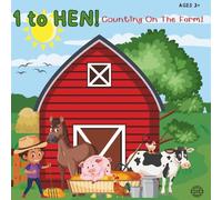 1 to Hen! Counting On the Farm: Simple easy coloring book with counting and learning to trace numbers