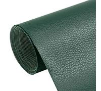 1 toppa autoadesiva in pelle autoadesiva per riparazione di divani e divani, 50 x 137 cm, adesivi in pelle PU (verde scuro)