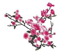 1 toppa ricamata a forma di fiore for abbigliamento fai da te, cucito artigianale - distintivo da applicare for la personalizzazione(pink)