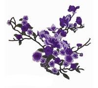 1 toppa ricamata a forma di fiore for abbigliamento fai da te, cucito artigianale - distintivo da applicare for la personalizzazione(Viola)