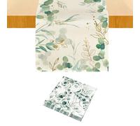 1 tovaglia, 20 tovaglioli, tovaglia per esterni, decorazione da tavolo per esterni, tovaglia verde, decorazione da tavolo