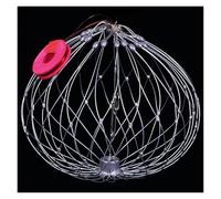 1 trappola in acciaio inox, chiusura automatica, per pesca aperta, 52 cm, 72 cm, collapsible & Portable for Saltwater Seawater Outdoor Fishing Accessories (52 cm, 16 spiaggia)