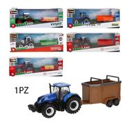 1 TRATTORE NEW HOLLAND MOTIRIZZATO CON RIMORCHIO E ACCESSORI BURAGO 18-31920