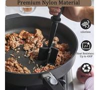 1 Tritacarne manuale, raschietto da cucina, tritacarne per carne macinata, paletta per mescolare 1 pzABS