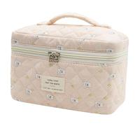 1 trousse grande per trucchi, graziosa borsa per cosmetici per donne e ragazze, beauty case estetico a forma di civetta floreale, borsa organizer da viaggio (coniglio bianco stella), Coniglio Bianco
