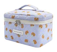 1 trousse grande per trucchi, graziosa borsa per cosmetici per donne e ragazze, beauty case estetico a forma di civetta floreale, borsa organizer da viaggio (stampa pecora), Stampa Pecora, Farfalla