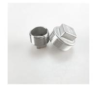 1 tubo a testa quadrata malleabile maschio BSPT DN8 DN10 DN15 DN20 DN25 DN32 DN40 in acciaio inox SS304 filettato maschio malleabile per acqua, gas, olio (3/8 di pollice)