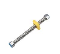 1 tubo flessibile for acqua da 1/2" intrecciato in acciaio inossidabile 304 for WC, scaldabagno, collegamento di tubi corrugati con chiave inglese(10 cm)