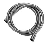 1 tubo flessibile for doccia ad alta pressione da 1,5/2/3 m, for accessori da bagno, in PVC, flessibile, portatile, anti-avvolgimento, GI/2 universale(Grey,200cm)