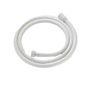 1 tubo flessibile for doccia ad alta pressione da 1,5/2/3 m, for accessori da bagno, in PVC, flessibile, portatile, anti-avvolgimento, GI/2 universale(White,300cm)
