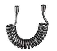 1 tubo flessibile for pistola da bagno, stile linea telefonica, da 1,5/2/3/5 m, con spruzzatore for WC portatile, doccia retrattile, montaggio a parete(Dark Grey,500cm)