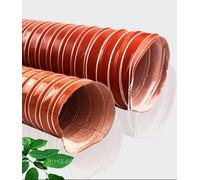 1 tubo flessibile in silicone rosso resistente alle alte temperature da 4 m - Soluzione HVAC e di scarico ultra flessibile (25 mm-450 mm)(406mmx4m)
