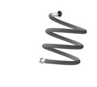 1 tubo flessibile per doccia in silicone, anti-avvolgimento, ad alta pressione, a prova di esplosione, 1,5/2 m, accessorio per il bagno (grigio chiaro, 200 cm)