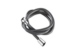 1 tubo flessibile per doccia, in silicone, anti-avvolgimento, ad alta pressione, a prova di esplosione, 1,5/2 m, accessorio per il bagno (grigio, 200 cm)