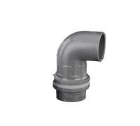 1 tubo in PVC da 20~50 mm, for acquario, con gomito a 90°, for drenaggio, irrigazione da giardino, tubo di alimentazione dell'acqua, giunti di ingresso e uscita.(Szary,Inner Dia 40mm)