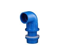 1 tubo in PVC da 20~50 mm, for acquario, con gomito a 90°, for drenaggio, irrigazione da giardino, tubo di alimentazione dell'acqua, giunti di ingresso e uscita.(Blue,Inner Dia 25mm)