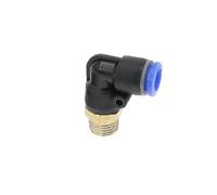 1 tubo PL" OD 4 6 8 10 12 mm - 1/8'' 1/4'' 3/8'' 1/2'' BSP filettatura maschio connettore a gomito for tubo pneumatico(12mm OD Hose,1/4")