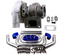 1 Turbo + 1 Pipe Kit GT30 GT3076 GT3037 Turbocompressore Aluminum Pipe Kit