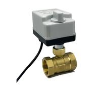 1" Two Way Motorized Ball Valve With Manual Switch 220V 12V 24V Brass Electric Ball Valve 3-Wire 2 Point Control(220VAC)