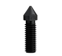 1 ugello M6 ad alta temperatura ad alta portata in acciaio temprato 0,4 mm per stampante 3D Vulcano Hotend Heat Block/Artiglieria Sidewinder stampa 3D PEI PEEK o fibra di carbonio, 0.4mm, 1