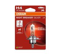 1 UNA Lampada Lampadina Alogene Ricambio OSRAM NIGHT BREAKER SILVER H4 12V