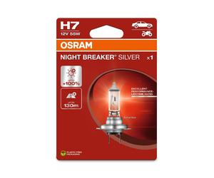1 UNA Lampada Lampadina Alogene Ricambio OSRAM NIGHT BREAKER SILVER H7 12V 55W