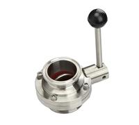 1 valvola a farfalla a triplo morsetto da 6 "154 mm in acciaio inossidabile SS304 di grado sanitario da 6".