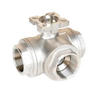 1 valvola a sfera a tre vie in acciaio inox 304 con filettatura femmina tipo T/L - DN8/DN10/DN15/DN20/DN25, pressione 1,6 MPa for acqua/olio/gas(3/4in TType)