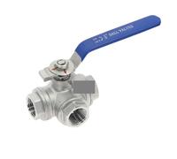 1 valvola a sfera a tre vie in acciaio inox 304 tipo L tipo T 1/4" 3/8" 1/2" 3/4" 1" DN8 DN10 DN15 DN20 DN25 filettatura femmina (DN8, T tipo)