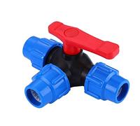 1 valvola a sfera a tre vie rapida in PE da 1/2" 3/4" 1" 1-1/4" 1-1/2", connettore rapido in plastica con maniglia for irrigazione sul campo (1 1/4")(1 1/4")