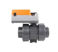 1 valvola a sfera di controllo elettrico modulante in UPVC, attuatore a angolare, utilizzato for uscita: 5 Nm/7 Nm/10 Nm/30 Nm/40 Nm(10NmDN50,24V)