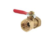 1 valvola a sfera in ottone, valvola a globo, filettatura femmina da 1/2", 1/4", 3/8", raccordo for tubo in rame, controllo del flusso di aria, acqua e olio(1/2")