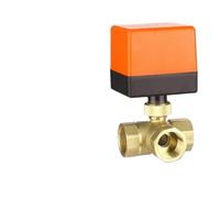 1 Valvola A Sfera Motorizzata A 3 Vie DN15/DN20/DN25, A Tre Vie, Con Controllo Elettrico, A Due Vie, AC 220V, LSD, Valvola A Sfera In Ottone(DN20,AC220V)