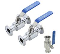 1 valvola a sfera sanitaria in acciaio inossidabile 304 da 19 mm, 3/4", 1", 1-1/2", 2", morsetto Tri-Clamp, 50,5 mm/64 mm, tipo ghiera(57mm x Ferrule 77.5)