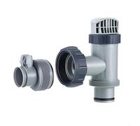 1 valvola a stantuffo per piscina e adattatore per tubo da 3,2 a 3,8 cm di tipo B per parti di ricambio per piscina Intex, parti della valvola di chiusura con guarnizioni per pompa filtrante a sabbia